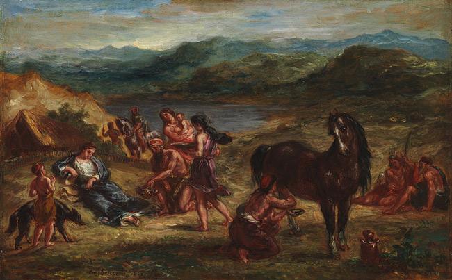 Eugene Delacroix Ovid among the Scythians oil painting picture